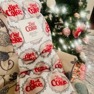 New Diet Coke Velvet Soft Throw Blanket